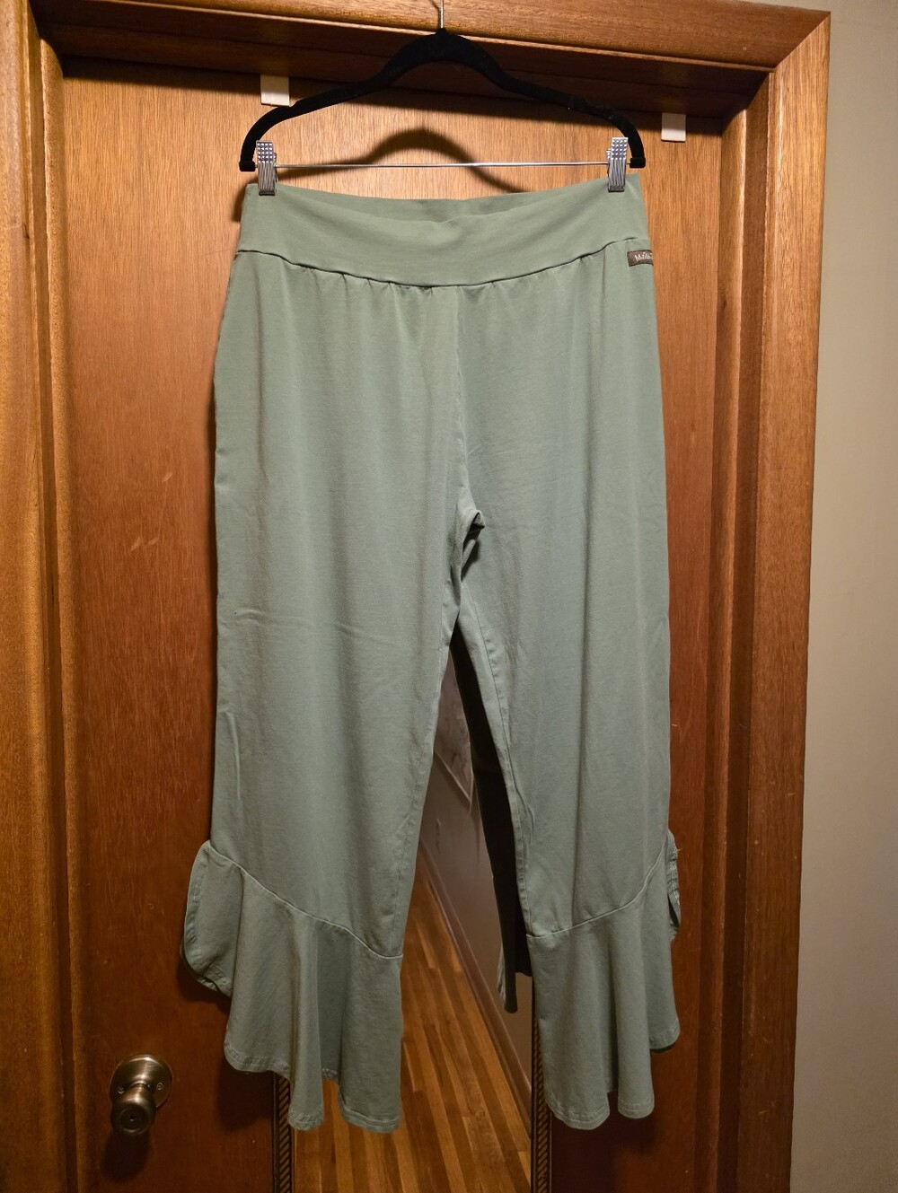 Matilda Jane Sage Green Wide-Leg Flounce Hem Pant XL